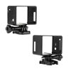 Picture of SOONSUN Frame Mount Housing Case with Lens Cover for GoPro Hero 5 6 7 Hero(2018) Hero5 Hero6 Hero7 Black, Hero7 White, Hero7 Silver Camera - Strong Structure and All Slots Fully Accessible