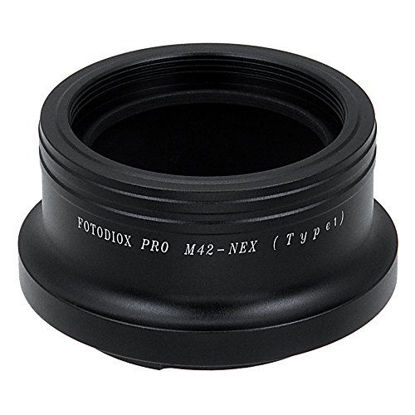 Picture of Fotodiox Pro Lens Mount Adapter, M42 Screw Mount Lenses (42mm x1 thread mount) to Sony E-Mount Mirrorless Camera Adapter - for Sony Alpha E-mount Camera Bodies (APS-C & Full Frame such as NEX-5, NEX-7, a7, a7II)