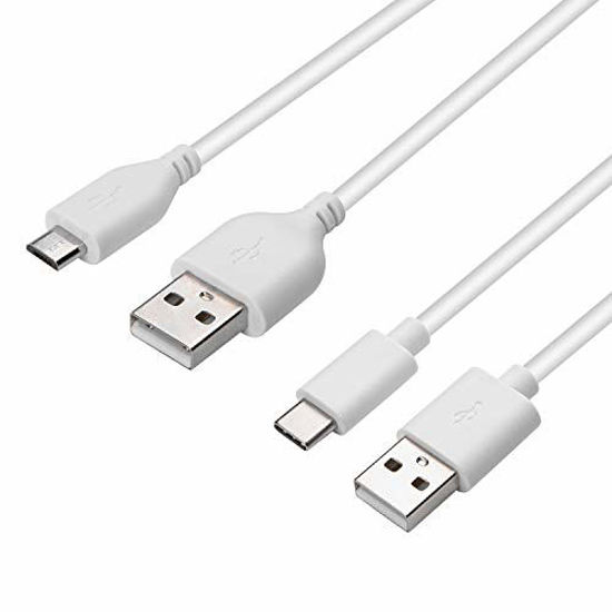 Picture of Amazon Kindle Replacement USB Cable, White (Works with Kindle Fire, Touch, Keyboard, DX, and Kindle) SHIPPING FROM USA (1, White) 2-Pack