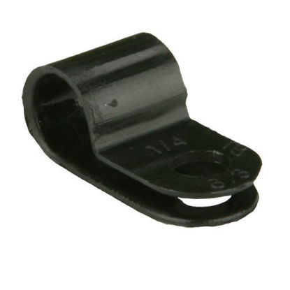 Picture of Install Bay BCC38 3/8-Inch Cable Clamp, Black (100-Pack)