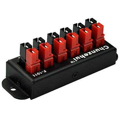 Picture of Chunzehui F-1011 6-Position 45A Power Pole Distribution Block Module, Connector Power Splitter Distributor Source Strip.