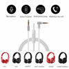 Picture of Replacement Audio Cable Cord Wire,Compatible with Beats Headphones Studio Solo Pro Detox Wireless Mixr Executive Pill with in Line Mic and Control (White)