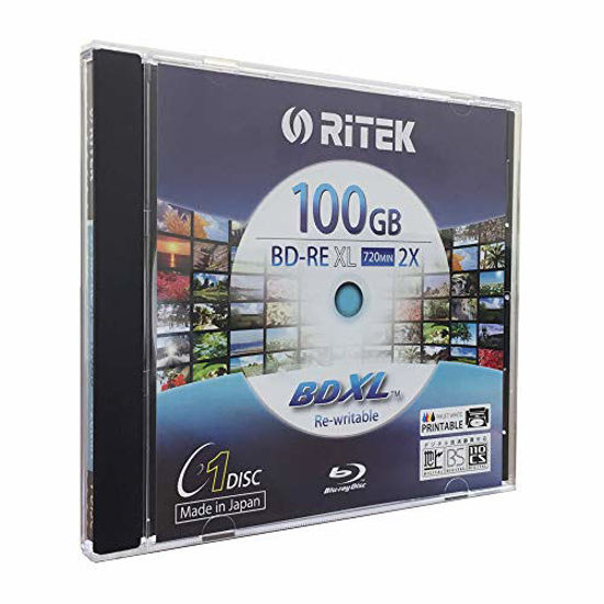 10 Pack Ritek BD-R XL BDXL 100GB Archival Grade Triple Layers 4X White Inkjet Hub