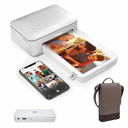 Picture of HP Sprocket Studio 4x6 Instant Photo Printer - Print Photos from Your iOS, Android Devices & Social Media - Paper, Ink & Charger Bundle