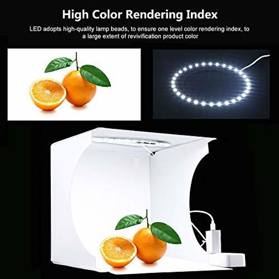 GetUSCart- Portable Folding Mini 3 Modes Dimmable LED Ring Light Box ...