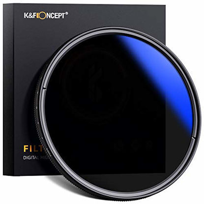 Picture of K&F Concept 62mm ND Fader Variable Neutral Density Filter ND2 to ND400 for Camera Lens Ultra-Slim, Multi Coated