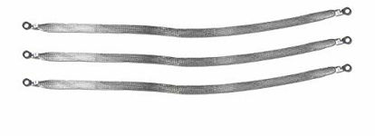Picture of 24" x 1/2" Braided Ground Straps (1/4" Ring to 1/4" Ring)-3pcs