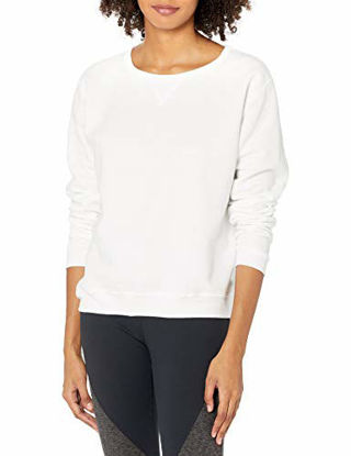 Picture of Hanes Women's V-Notch Pullover Fleece Sweatshirt, White, Large