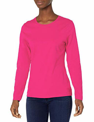 Picture of Hanes Women's Long Sleeve Tee, Sizzling Pink, XX-Large