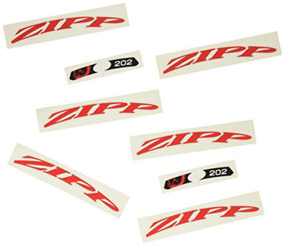 Picture of Zipp 202 No Border Logo 700 c Complete for 1 x Wheel (Special Order) Decal Set - Red