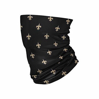 Picture of NFL FOCO New Orleans Saints Neck Gaiter, One Size, Mini Print Logo