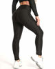 Picture of FITTOO Women's High Waist Leggings Tummy Control Scrunched Booty Tight Workout Running Butt Lift Textured Pants Side Pocket Black X-Large
