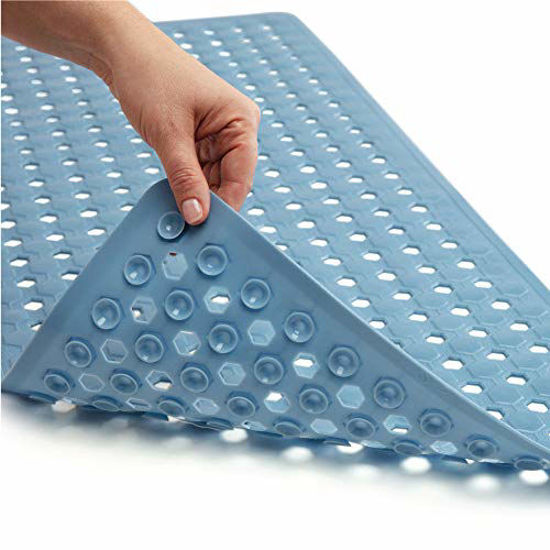 The Original Gorilla Grip Patented Shower and Bathtub Mat, 35x16, Long  Floor Mats with Suction Cups and Drainage Holes, Machine Washable and Soft  on