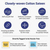 Picture of California Design Den Luxury 400-Thread-Count 100% Cotton Sheet Set - 4 Piece Blooming Meadows Full Size Bedding, Long Staple Premium Cotton Yarns Sateen Weave, Deep Pocket Fits Mattress 16 Inches