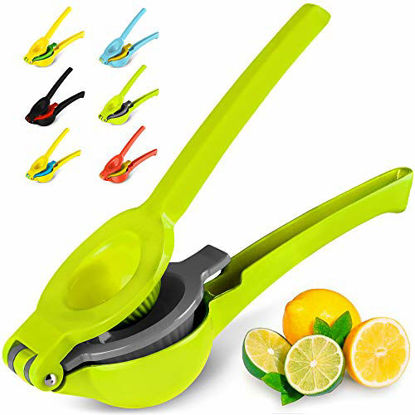 Picture of Top Rated Zulay Premium Quality Metal Lemon Lime Squeezer - Manual Citrus Press Juicer (Gray and Lime Green)