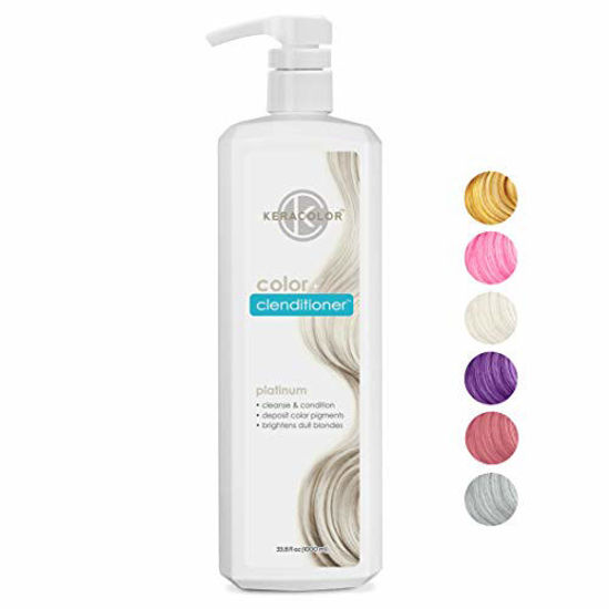 Picture of Keracolor Clenditioner PLATIUM Hair Dye - Semi Permanent Hair Color Depositing Conditioner, Cruelty-free, 33.8 Fl. Oz.