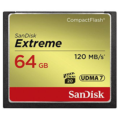 Picture of SanDisk Extreme 64GB CompactFlash Memory Card (SDCFXSB-064G-G46)