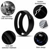 Picture of 62mm Hollow Lens Hood Universal Metal Hollow Vented Tilted Curved Lens Hood Sunshade with Centre Pinch Lens Cap for Leica Canon Nikon Sony Pentax Olympus Fuji Camera + Microfiber Cleaning Cloth