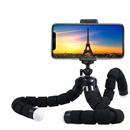 Picture of Premium Phone Tripod, Flexible Tripod Compatible with Phone/Android Samsung Mini Tripod Stand Holder for Camera Mobile Cell Phone 10''