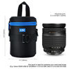 Picture of JJC Deluxe Lens Case Pouch for Canon EF-S 18-135mm/17-55mm/17-85mm/55-250mm/24-70mm f4L,Nikon AF-S 18-200mm/18-105mm/100-300mm/55-200mm,Sony E 55-210mm and Other Lens Below 3.15" x 5.98"(D x L)