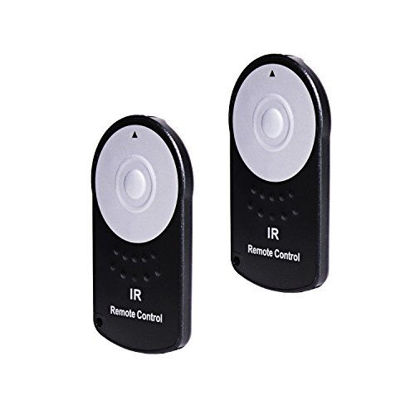 Picture of Foto&Tech 2 PCS FTRC-6 IR Wireless Remote Control Compatible with Canon EOS 6D Mark II,5D Mark IV III II,5DS,5DR,7D Mark II,77D 6D 7D 80D 70D 60Da 60D SL1,T7i T6s T6i T5i T4i T3i T2i T1i XSi,M6 M5 M3