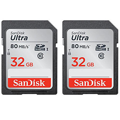 Picture of Calumet Sandisk Ultra SDHC 32GB 80MB/S C10 Flash Memory Card (SDSDUNC-032G-AN6IN) 2 Pack