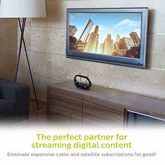 GetUSCart Philips Modern Loop Rabbit Ears Indoor TV Antenna, 15 inch