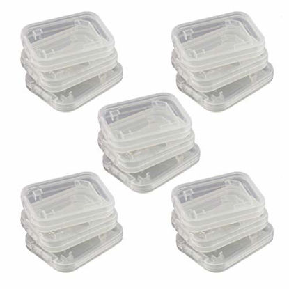 Picture of NUOMI 15Pcs SD/SDHC Memory Card Case Holder, Standard SD Plastic Storage Boxes, Clear Compact