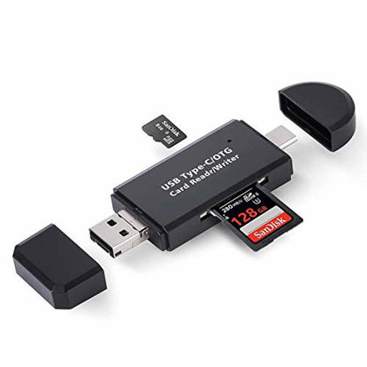 Picture of COCOCKA Micro SD Card Reader, 3-in-1 USB 2.0 Memory Card Reader OTG Adapter for PC/Laptop/Smart Phones/Tablets