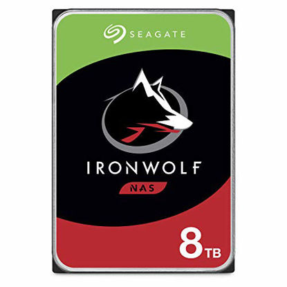 Picture of Seagate IronWolf 8TB NAS Internal Hard Drive HDD - 3.5 Inch SATA 6Gb/s 7200 RPM 256MB Cache for RAID Network Attached Storage - Frustration Free Packaging (ST8000VN004) (ST8000VNZ04/N004)