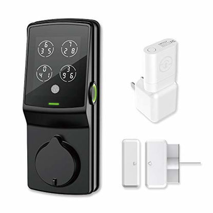 Picture of Lockly Secure Pro | Bluetooth Fingerprint WiFi Keyless Entry Smart Door Lock (PGD 728W) Patented Keypad | 3D Fingerprint Reader | iOS and Android Compatible (Dead Bolt, Matte Black)