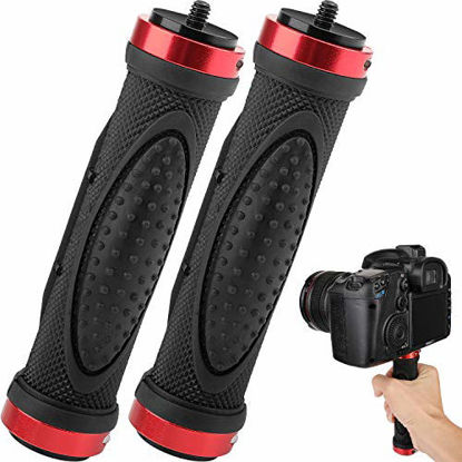 Picture of Camera Handle Grip Mount, ChromLives 1/4'' Camera Stabilizer, DSLR Top Handheld Grip with 1/4'' Male Screw for Digital Video Camera Camcorder Action Camera LED Video Light Smartphone 2Pack