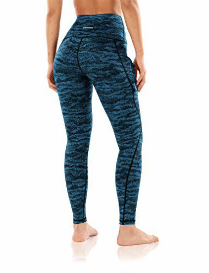 GetUSCart- ODODOS Women's High Waisted Yoga Pants with Pocket, Workout  Sports Running Athletic Pants with Pocket, Full-Length, Jaquard Black Blue,  Small