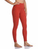 Picture of Colorfulkoala Women's High Waisted Yoga Pants 7/8 Length Leggings with Pockets (S, Orange)