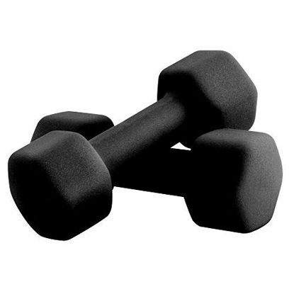 Picture of Set of 2 Neoprene Dumbbell Hand Weights, Anti-slip, Anti-roll