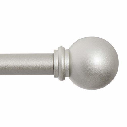 Picture of Kenney 5/8 Chelsea Ball Decorative Window Curtain Rod, 28-48", Brushed Nickel