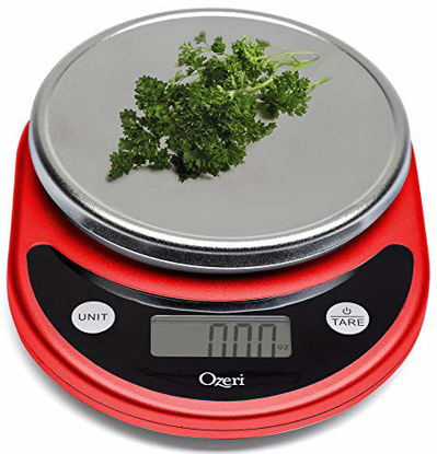 Picture of Ozeri ZK14-R Pronto Digital Multifunction Kitchen and Food Scale, Red