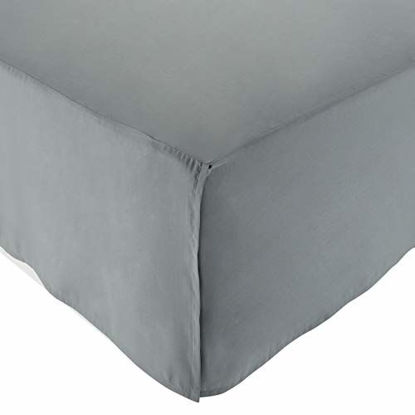 Picture of Amazon Basics Pleated Bed Skirt - Queen, Dark Grey