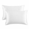 Picture of Bedsure Satin Pillowcase for Hair and Skin Silk Pillowcase 2 Pack - Standard Size (Pure White, 20x26 inches) Pillow Cases Set of 2 - Satin Pillow Covers with Envelope Closure