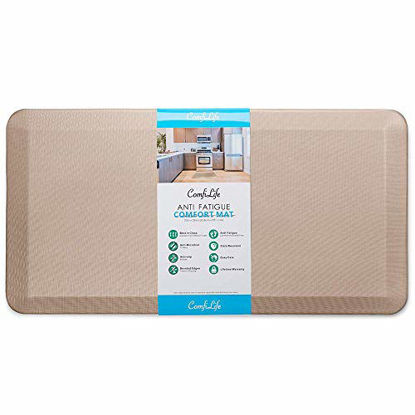 Picture of ComfiLife Anti Fatigue Floor Mat - 3/4 Inch Thick Perfect Kitchen Mat, Standing Desk Mat - Comfort at Home, Office, Garage - Durable - Stain Resistant - Non-Slip Bottom (20" x 39", Rose Gold)