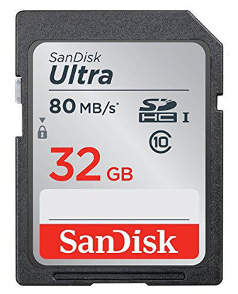 Picture of SanDisk Ultra 32GB Class 10 SDHC UHS-I Memory Card up to 80MB/s (SDSDUNC-032G-GN6IN)