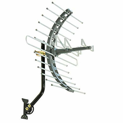 Picture of GE Pro Outdoor TV Antenna, Long Range Antenna, 4K 1080P VHF UHF Digital HDTV Antenna, J Mount Included, Weather Resistant, Indoor Attic Mountable, 29884