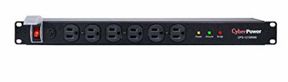 Picture of CyberPower CPS1215RMS Surge Protector, 120V/15A, 12 Outlets, 15ft Power Cord, 1U Rackmount Black