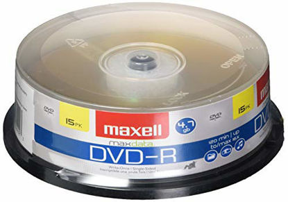 Picture of Maxell 638006 DVD-R 4.7 Gb Spindle with 2 Hour Recording Time and Superior Recording Layer Technology with 100 Year Archival Life