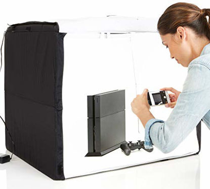 Picture of Amazon Basics Portable Foldable Photo Studio Box with LED Light - 25 x 30 x 25 Inches