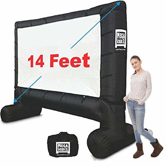 EasyGo Products 14' Inflatable Mega Movie Screen - Canvas Projection Screen  for Outdoor Parties - Movie Cinema is Guaranteed to Thrill and Excite. 