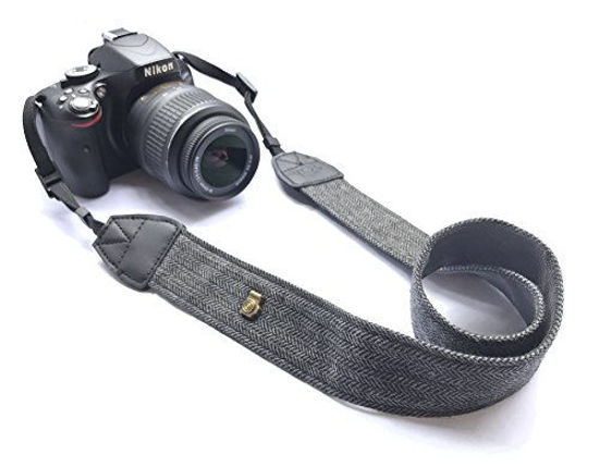 Picture of Alled XN01-0943 Neck Shoulder Belt Strap, Vintage Print Soft Colorful Camera Straps for Women/Men, All DSLR/Nikon/Canon/Sony/Olympus/Samsung/Pentax/Olympus, Black