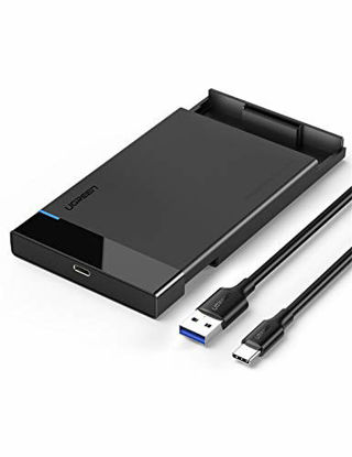 Picture of UGREEN 2.5" Hard Drive Enclosure USB C 3.1 Gen 2 to SATA III 6Gbps for SSD HDD 9.5 7mm External Hard Drive Disk Case w UASP Compatible with WD Seagate Toshiba Samsung Hitachi PS4 Xbox Router