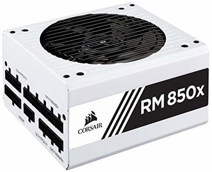 Picture of Corsair RMX White Series (2018), RM850x, 850 Watt, 80+ Gold Certified, Fully Modular Power Supply - White, 80 PLUS Gold (CP-9020188-NA)