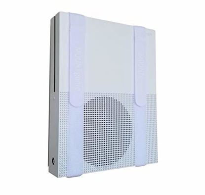 Picture of The All-in Wonder Mount by Mount Genie (1-Pack): The Easiest Wall Mount for All Components Routers Modems Xbox Playstation DVRs | One Size Fits All | Designed for Home and Business (White)